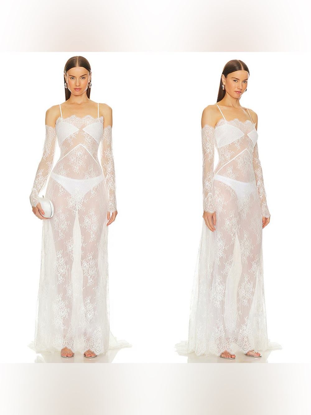 NWT NBD Xyla Lace Gown in White